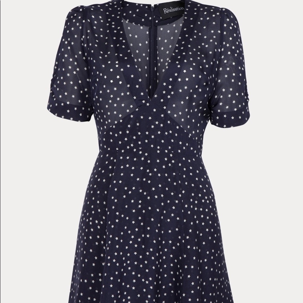 NWT Realisation Ozzie Dress Navy Star XS